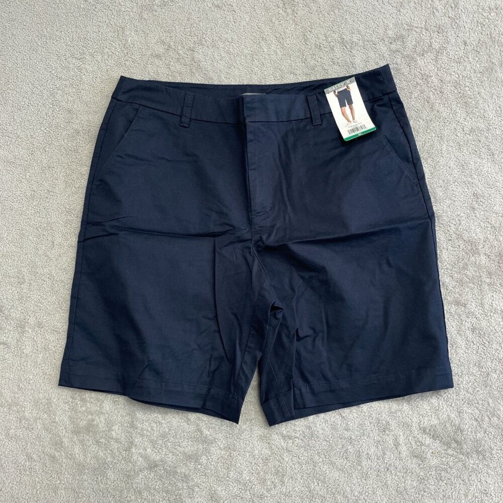 NEW Matty M Women's XL Navy Bermuda Chino Shorts Cotton/Spandex